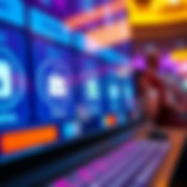 Close-up of secure digital banking icons representing payment options and transactions