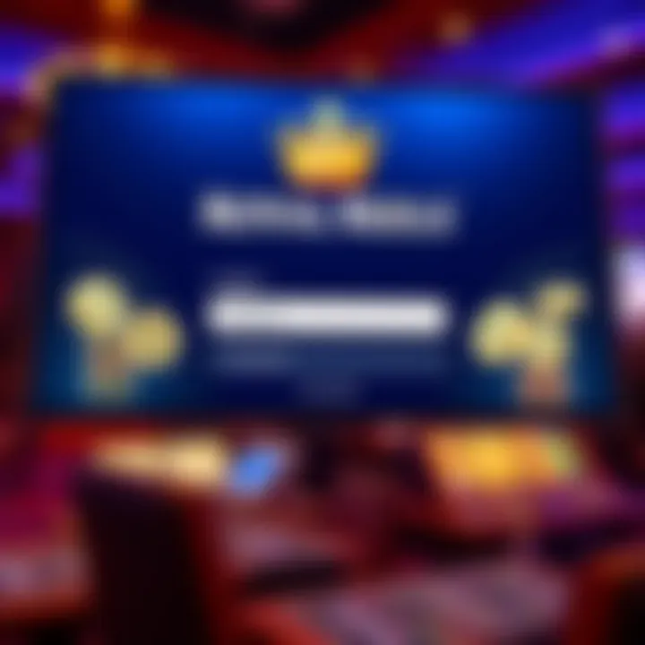 Login screen of Royal Reels showing username and password fields for Australian users