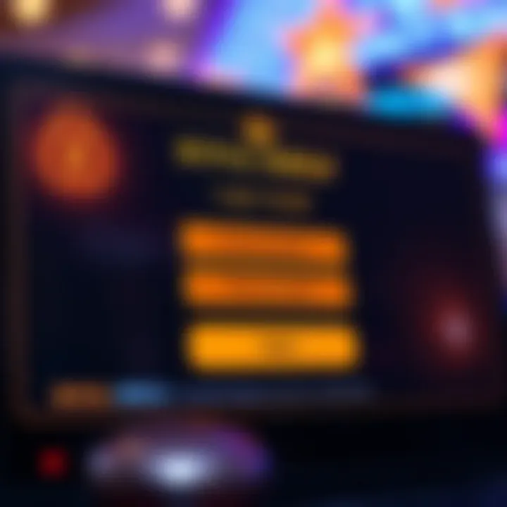 User interface showing secure login screen with username and password fields on a digital platform