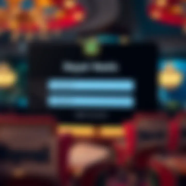 Secure login interface for accessing Royal Reels account with username and password fields