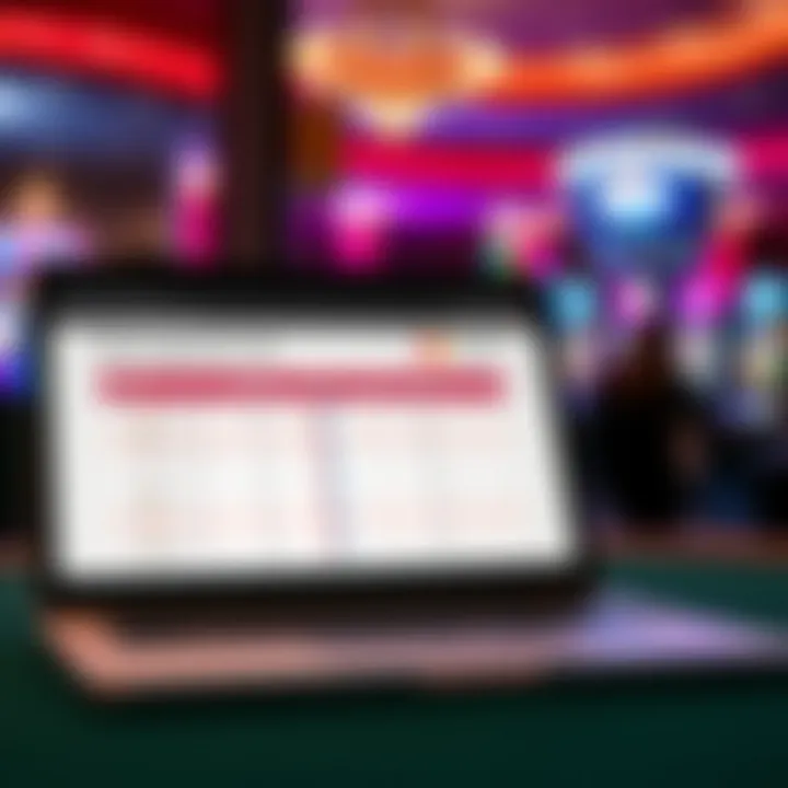 Safe and Convenient Payment Methods at Royal Reels Casino Secure digital payment options displayed on a laptop screen with casino background