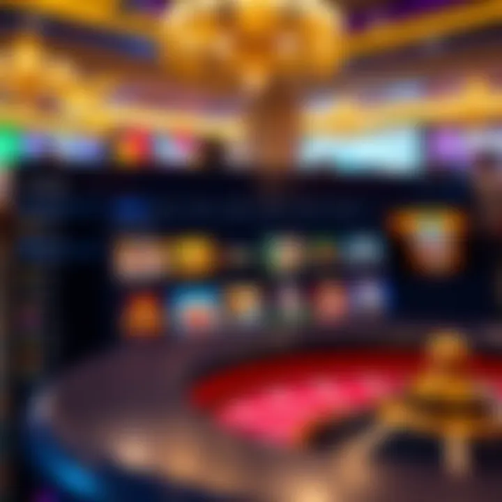 Dashboard of Royal Reels casino platform highlighting navigation menu and game selection