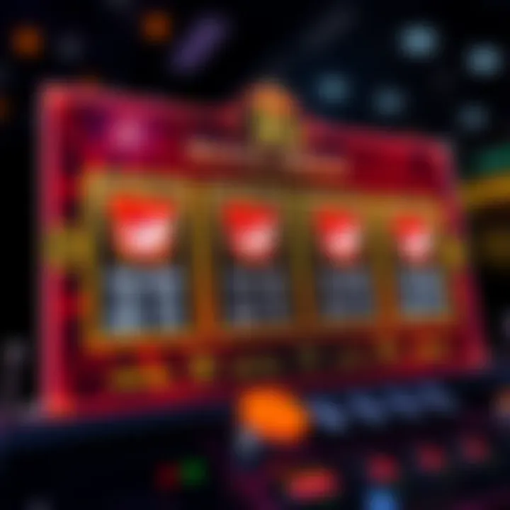 Online casino interface highlighting payout and betting options for slots