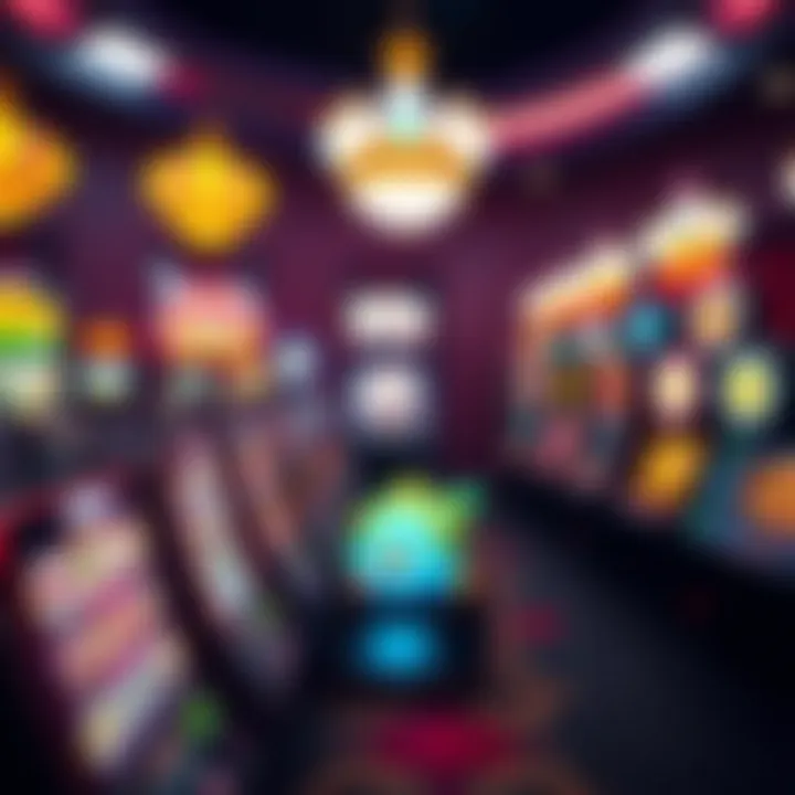 A vibrant display of various online casino games available at SkyCrown Casino