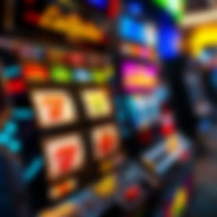 Classic Australian Pokies Machine with Vibrant Reels Close-up view of a classic Australian pokies machine showing vibrant reels and symbols