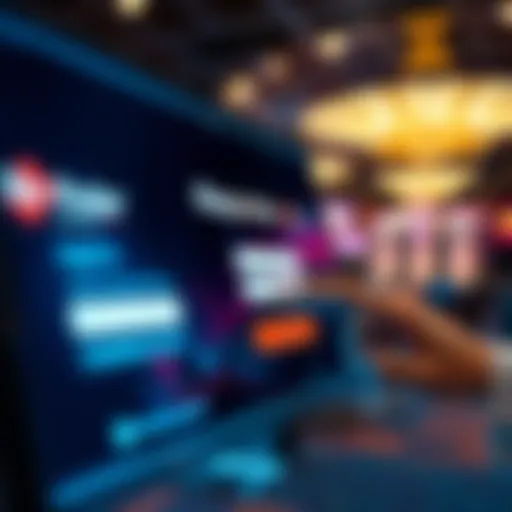 User entering credentials on a digital login screen to access an online gaming platform