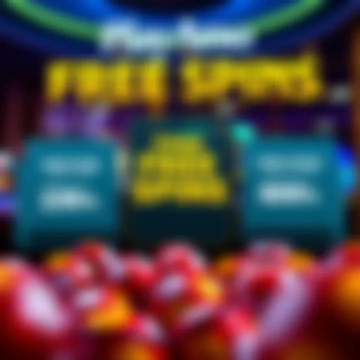 Illustration showing different types of free spins offers available at PlayAmo casino
