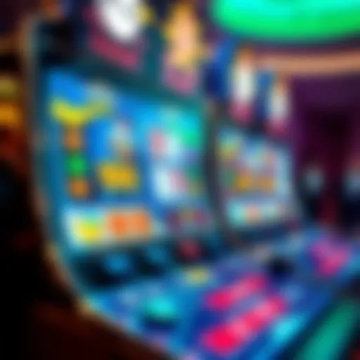 Modern digital pokies interface displaying vibrant graphics and interactive buttons