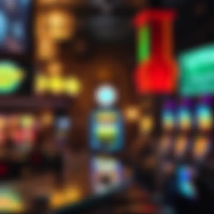 Responsible Gambling and Regulatory Signage in Social Venues Illustration of responsible gambling practices and regulation signs in a pub setting