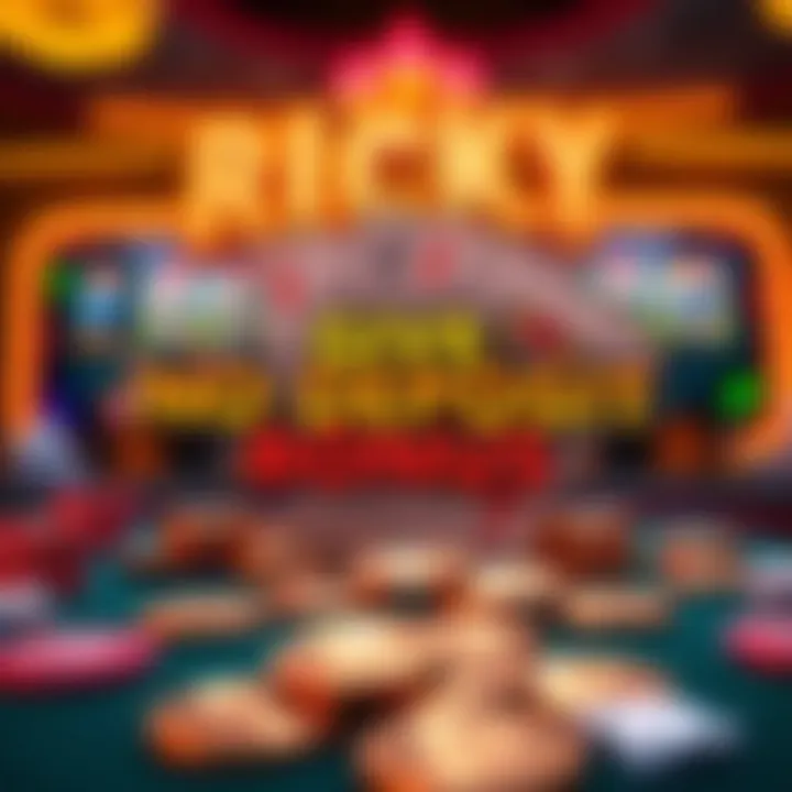 Illustration of a casino bonus offer with coins and cards symbolizing a no deposit promotion