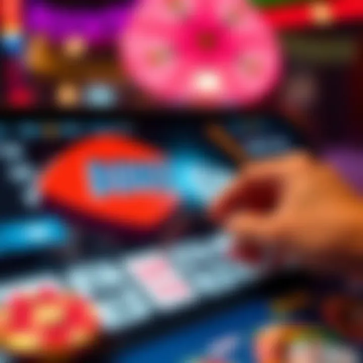 Illustration of a digital bonus code being redeemed on a casino gaming interface