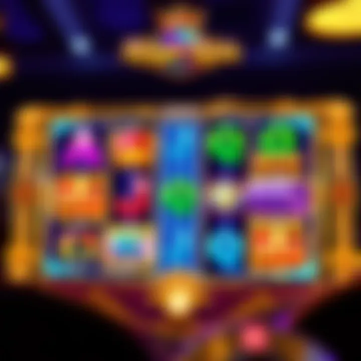 Royal Reels Online Slot Interface Highlighting Gameplay and Bonuses Vibrant online slot interface of Royal Reels showcasing colorful symbols and bonus features