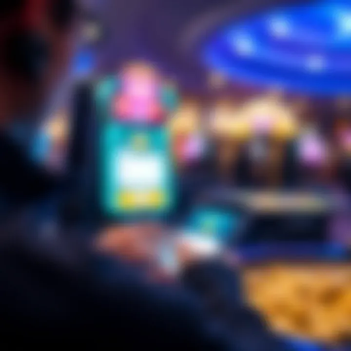 User entering secure credentials on digital device to access online casino account