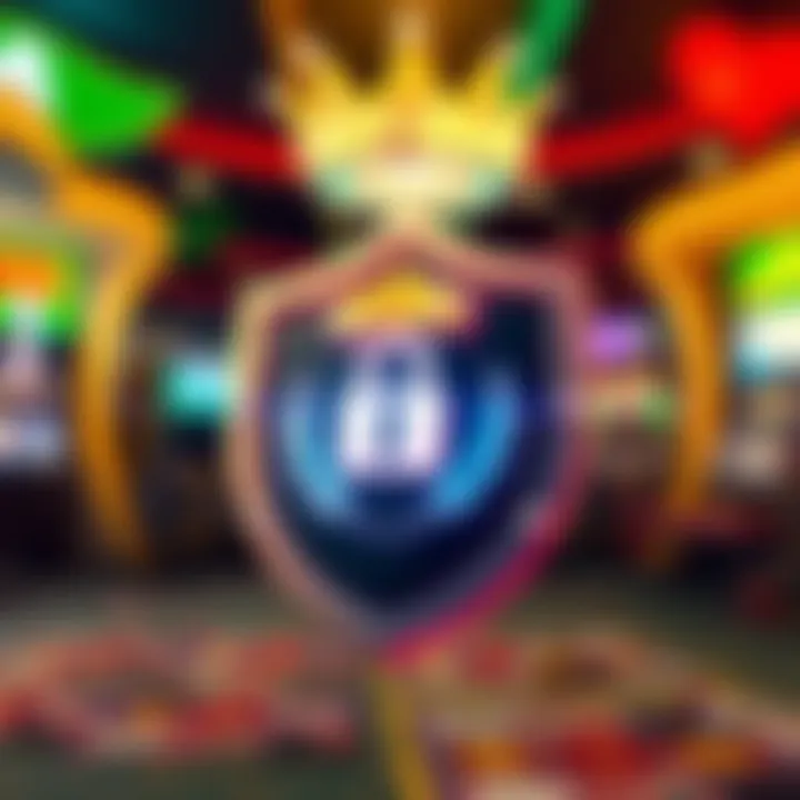 Illustration of secure shield protecting personal data for online casino login