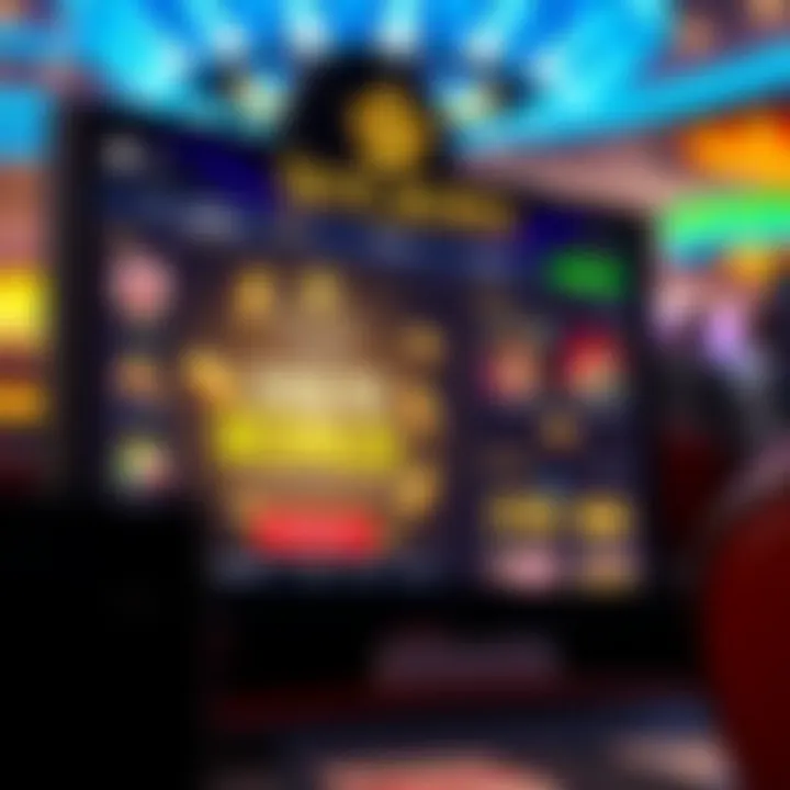 Bright casino interface showcasing no deposit bonus offer details on screen
