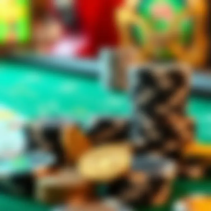 Illustration of casino chips and coins representing winnings and wagering requirements