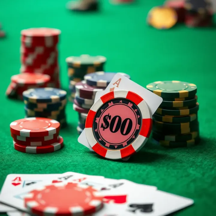 Casino chips and cards on a green felt table illustrating no deposit bonuses