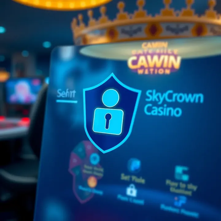 Visual representation of secure payment methods and user account protection on SkyCrown Casino
