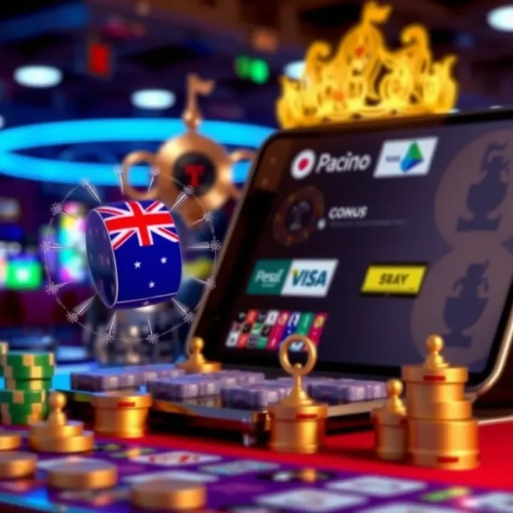 Secure online transaction icons representing trusted payment methods available for Australian casino users