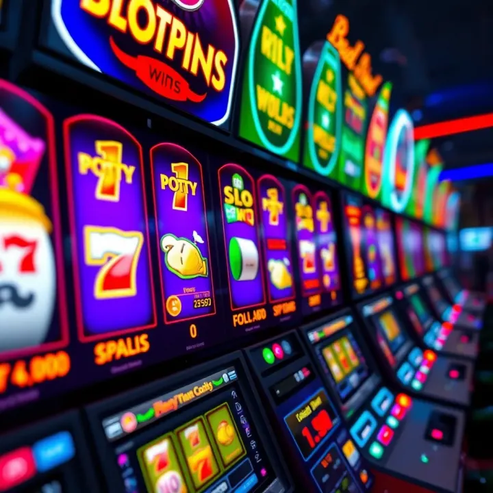 Close-up view of vibrant pokies slot games displayed on a digital screen