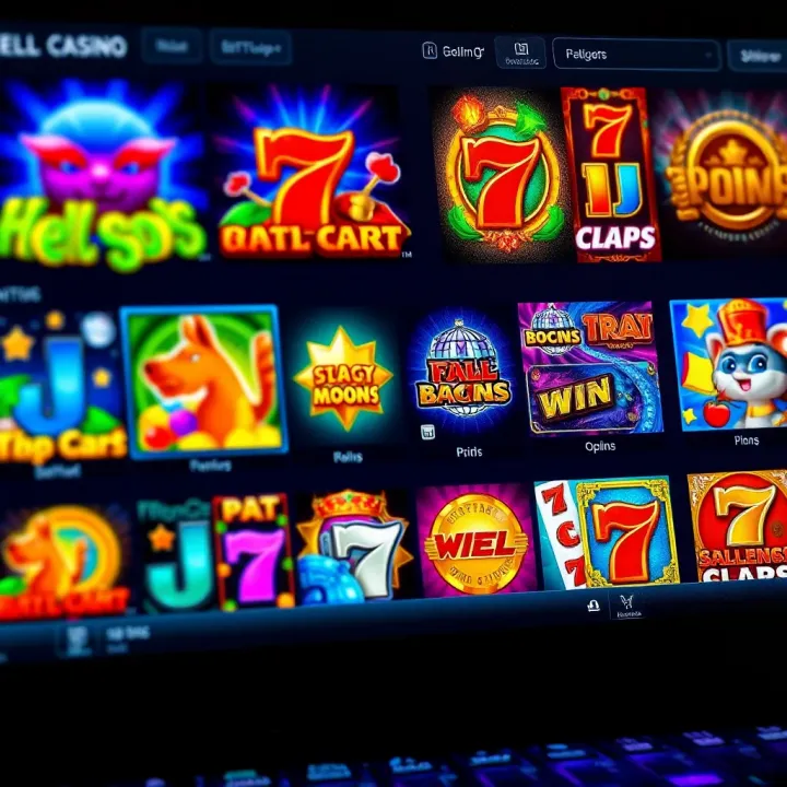 Online casino interface showing a variety of colorful slot games available for real money play
