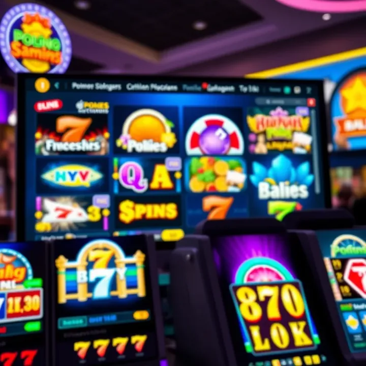 Selection of colorful pokies games displayed on a desktop screen with engaging graphics