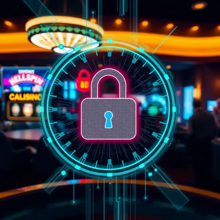 Ensuring Safety for Hellspin 888 Accounts Illustration of a secure digital lock representing account safety measures for Hellspin 888 users