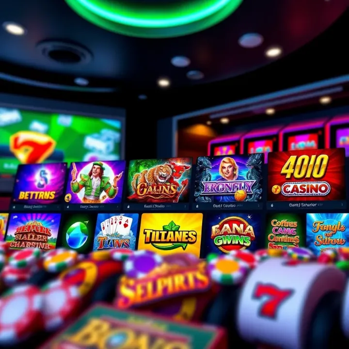 Variety of casino game icons illustrating game selections at Hellspin Casino