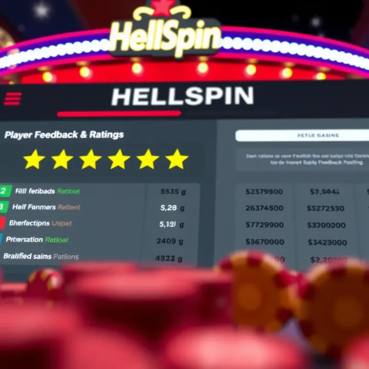 Visual representation of user ratings and feedback scores for Hellspin platform