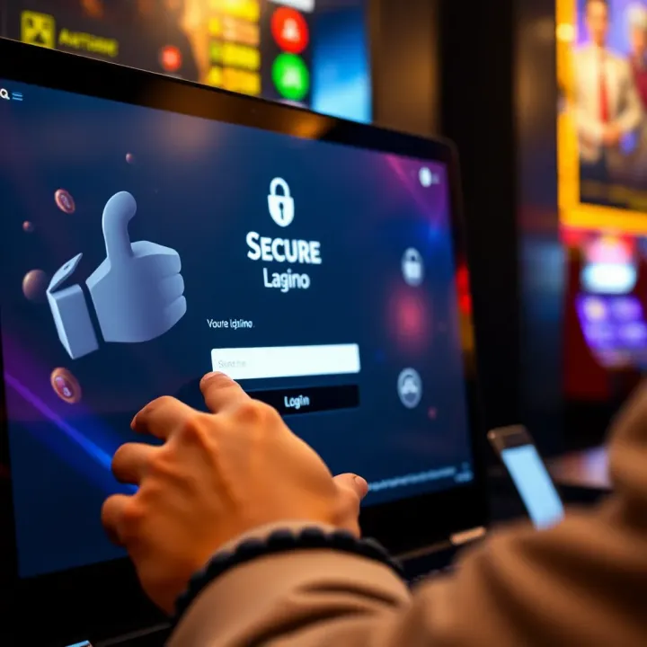 User entering credentials on a secure login page of National Casino website