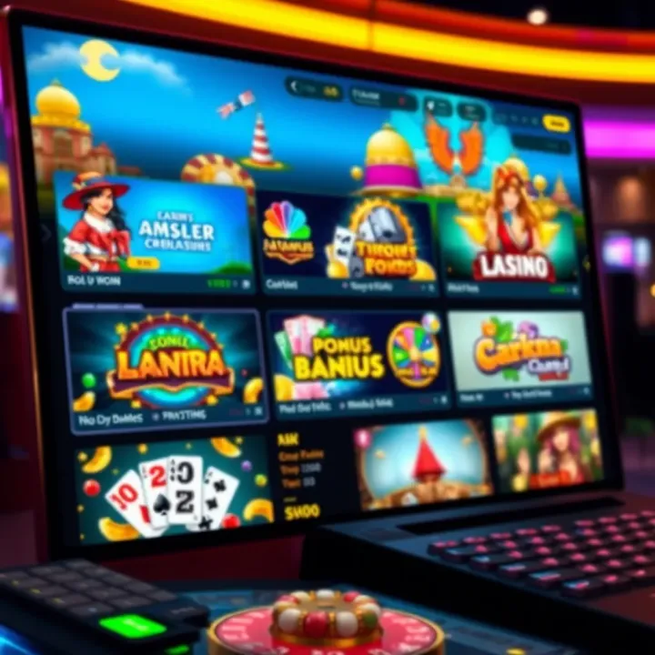 Overview of Online Casino Games Available for Australian Players Online casino interface displaying various classic and modern gambling games with Australian theme