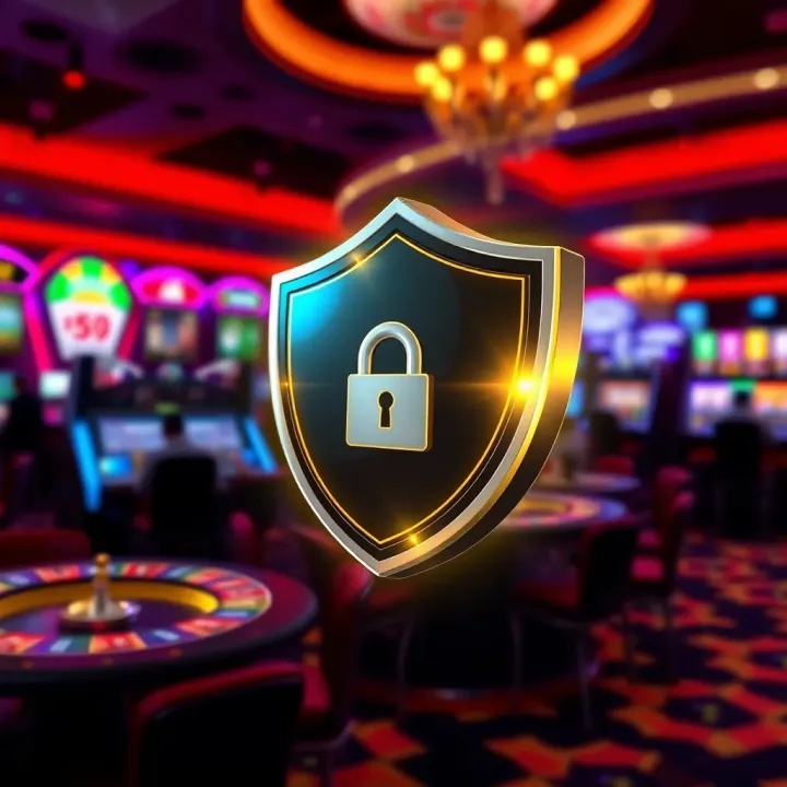 Ensuring Account Security for National Casino Users Illustration of a shield symbolizing account security and data protection