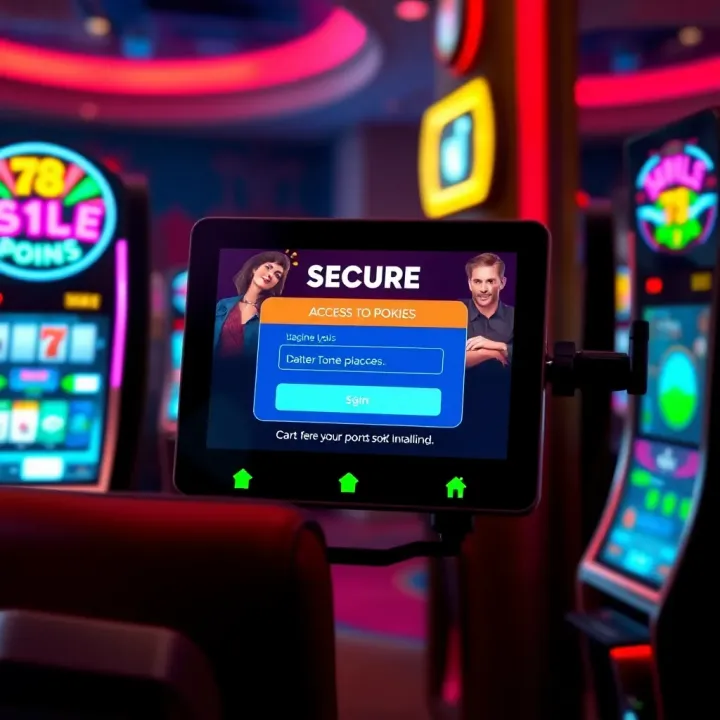 Secure login interface for an online gaming platform in Australia