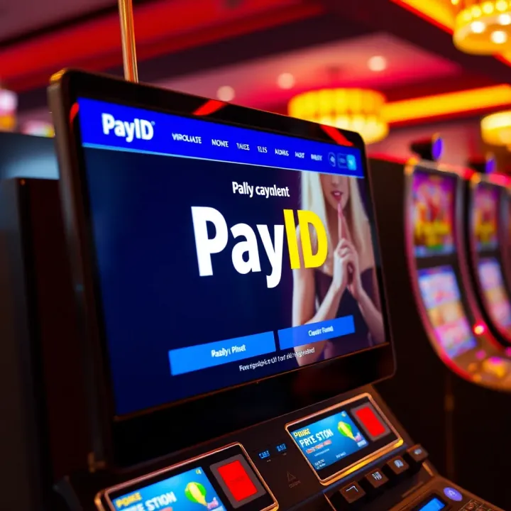 Online pokies screen showing PayID payment option on Australian casino website