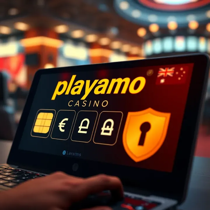 Secure online payment options with Australian dollar symbols and digital security icons