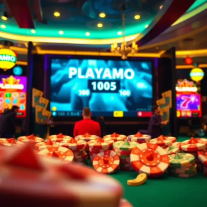 Gameplay scene displaying vibrant graphics and engaging features of Playamo online casino games