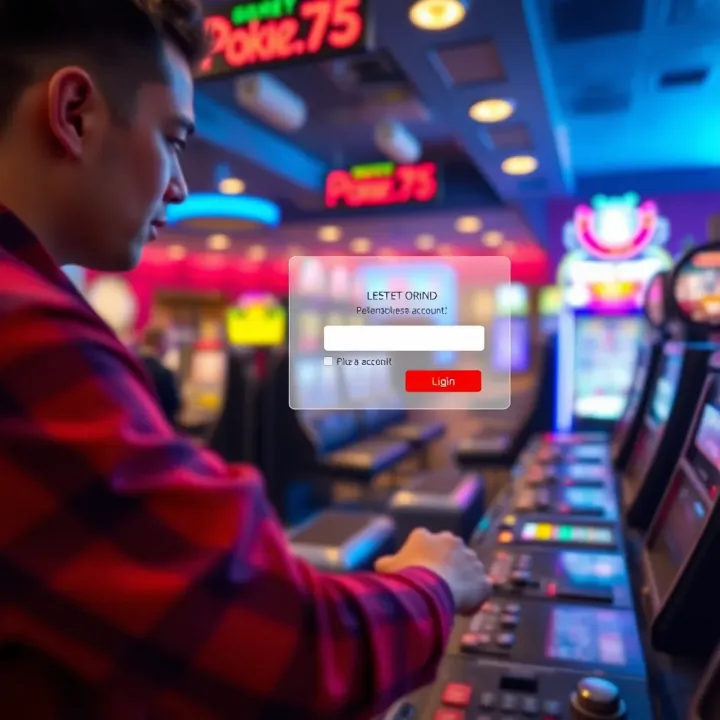User entering credentials to access an online gaming account securely