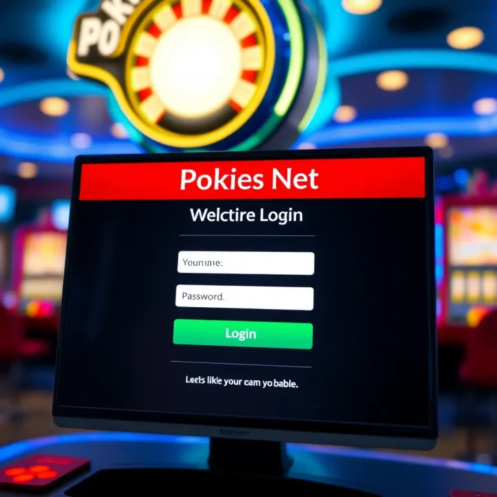 Secure login screen showing input fields for username and password on an online pokies platform