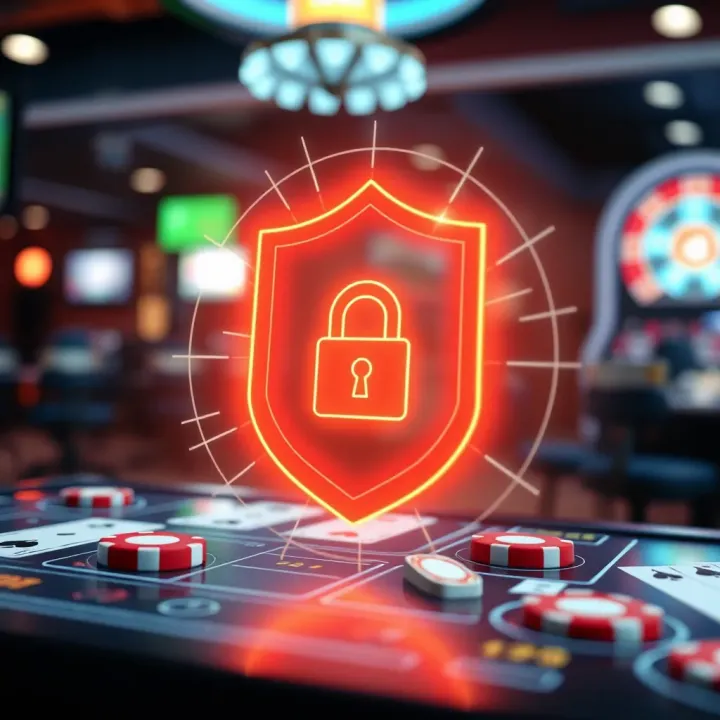 Illustration of digital security elements protecting online gaming accounts