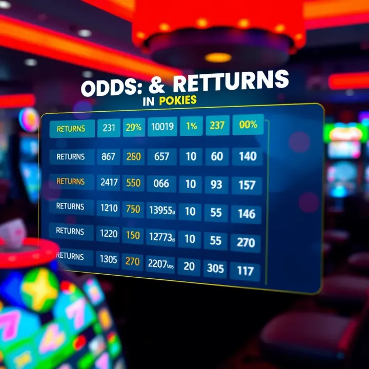 Visual representation of odds and returns related to pokies gameplay
