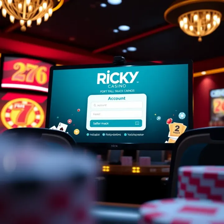Ricky Casino Account Creation for Australian Players User-friendly account creation screen for new Australian players on Ricky Casino