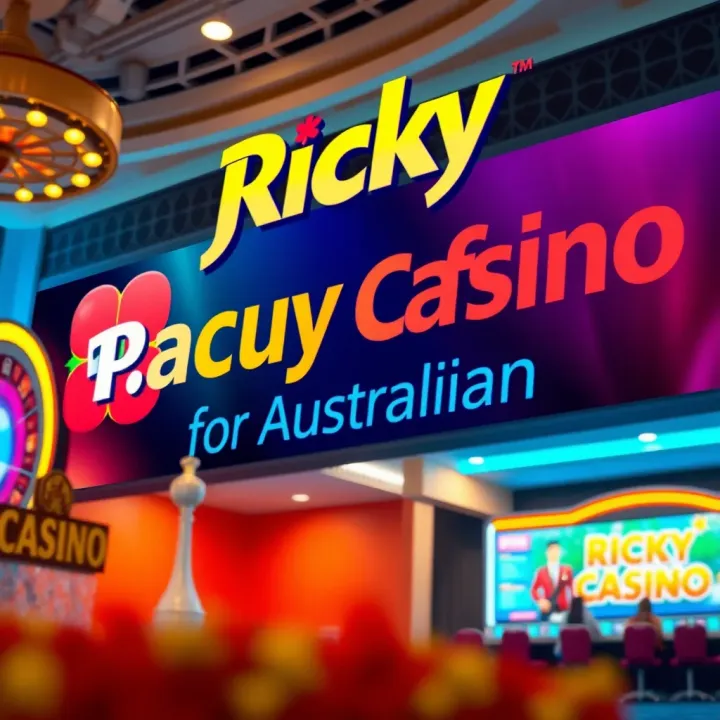 Colorful Ricky Casino promotional banner highlighting bonus offers and special codes for Australian players