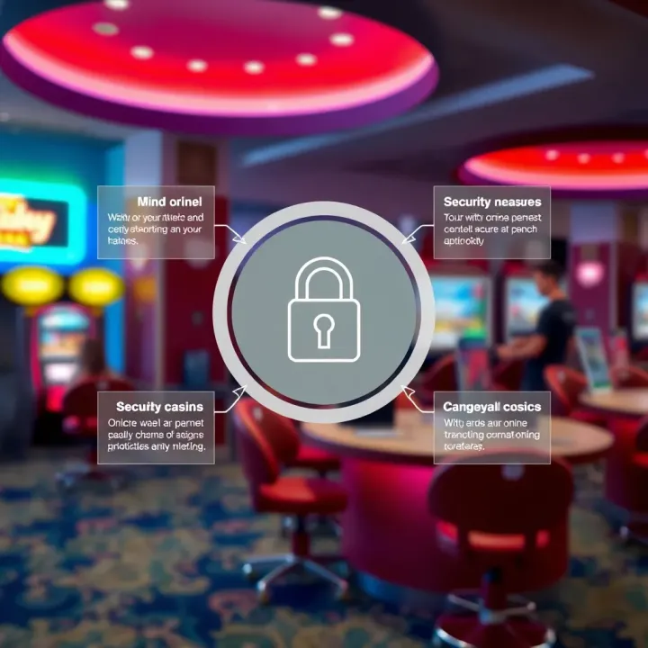 Diagram depicting security measures protecting online casino transactions