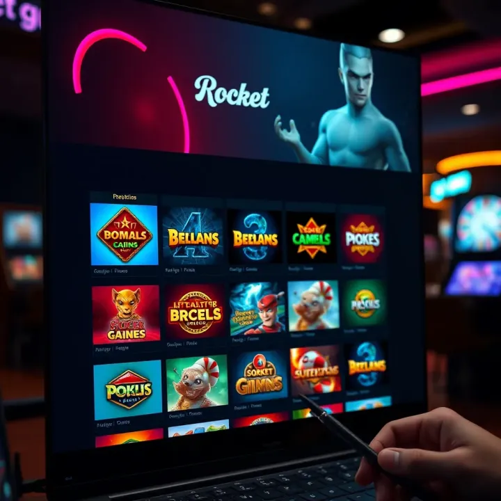 User interface displaying a variety of online casino games including pokies and table games customized for Australian players