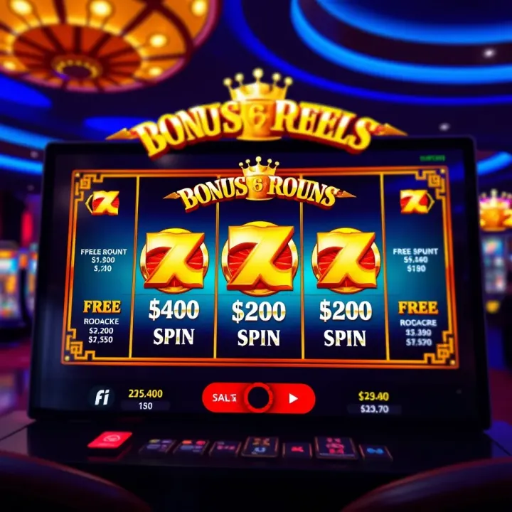 Bonus round interface showcasing multipliers and free spin options on a slot game screen