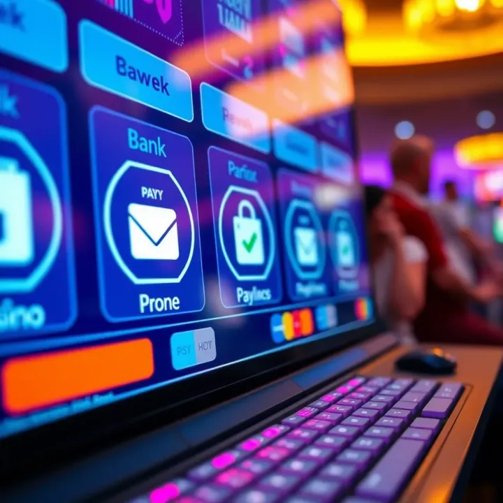 Close-up of secure digital banking icons representing payment options and transactions