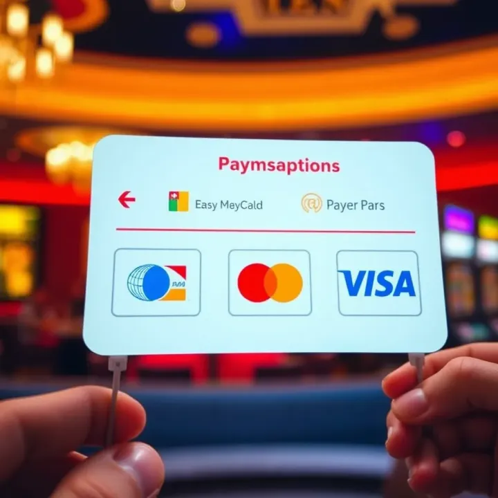 Secure digital payment method icons for online casino transactions