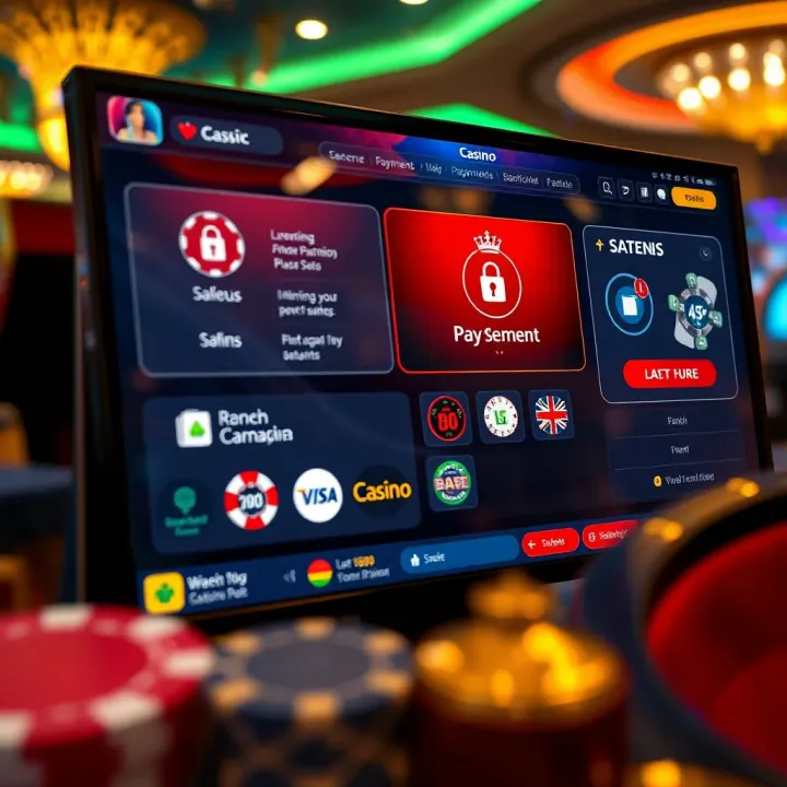 Secure Payments and Safety Features at Royal Reels Casino Secure online casino interface showing payment options and safety icons