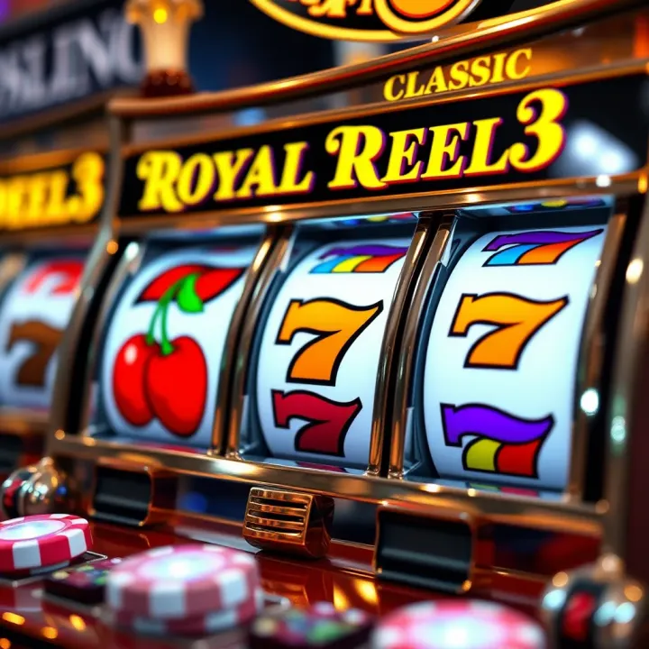 Classic slot machine interface with reels showing traditional symbols like cherries and bars