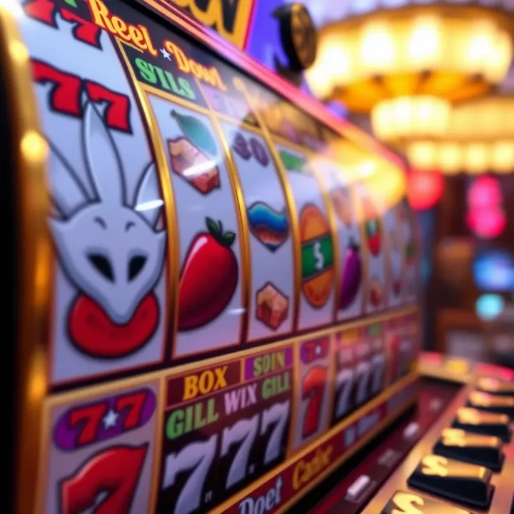 Close-up view of Royal Reels Down online slot game interface showing spinning reels and vibrant symbols